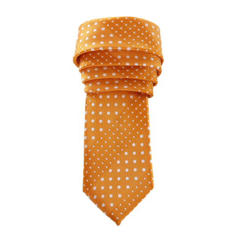 Crush - Orange Children’s Necktie with Dotted Stripe