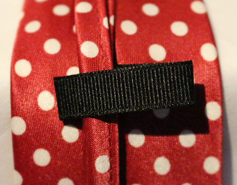 Red Dotted Kids Zipper Tie with Large White Dots