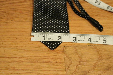 Black Dotted Kids Zipper Tie with Small White Dots