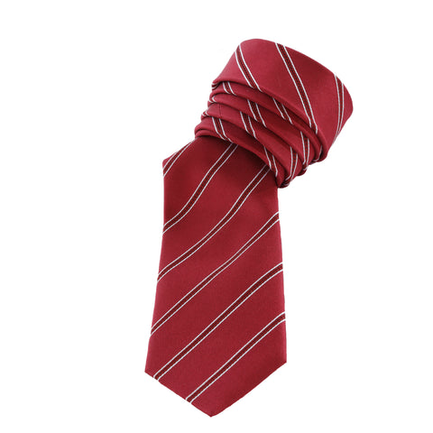 Power Play - Red Necktie with Red and White Stripes