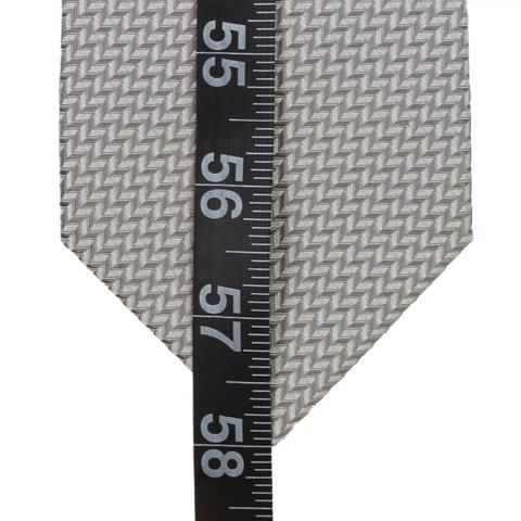 Crystalline - Silver Silk Necktie with Micro Weave Pattern