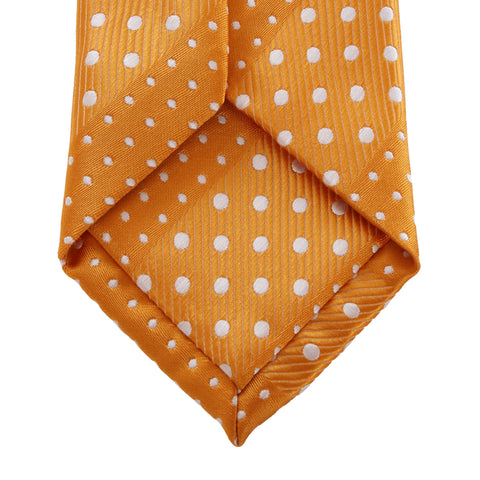 Crush - Orange Children’s Necktie with Dotted Stripe