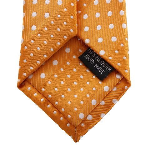 Crush - Orange Children’s Zipper Tie with Dotted Stripe