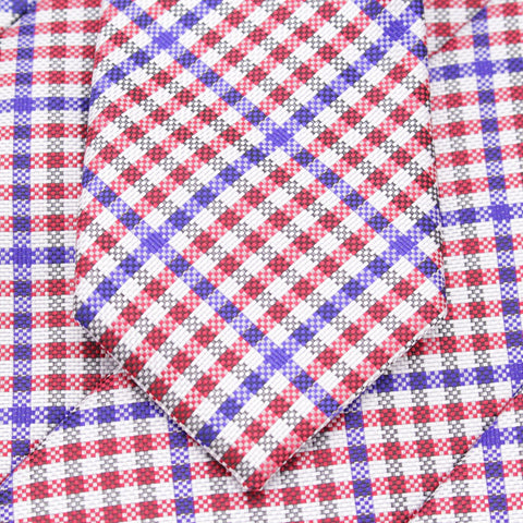 Patriot - Red, White, and Blue Gingham Patterned Necktie