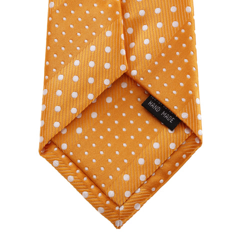 Crush - Orange Zipper Tie with Dotted Stripes