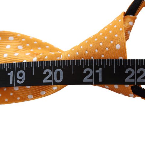 Crush - Orange Long Zipper Tie with Dotted Stripe