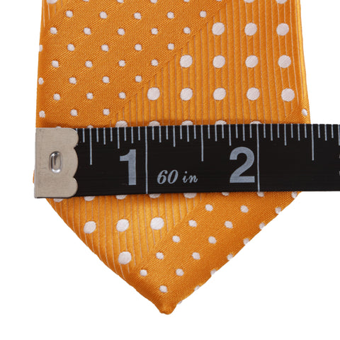 Crush - Orange Children’s Zipper Tie with Dotted Stripe