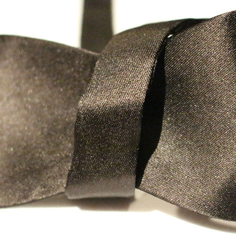 Black Satin Bow Tie