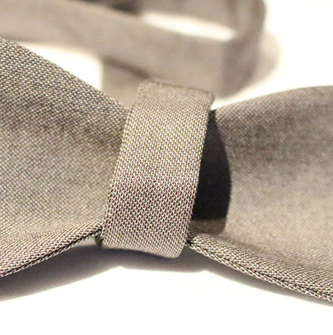 Light Grey Jean Bow Tie