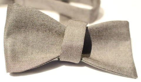 Light Grey Jean Bow Tie