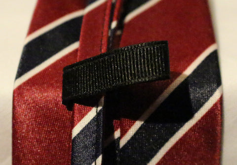 Red Striped Kids Zipper Tie with Blue Stripes