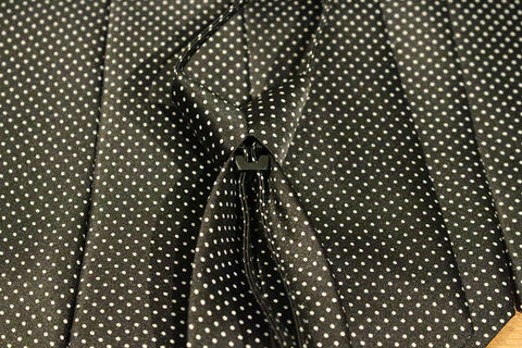 Black Dotted Kids Zipper Tie with Small White Dots