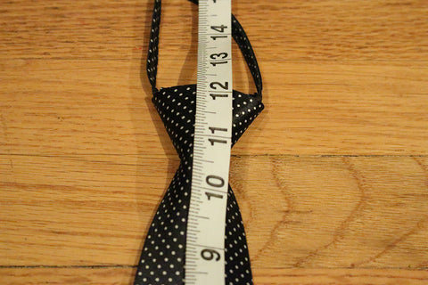 Black Dotted Kids Zipper Tie with Small White Dots