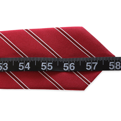 Power Play - Red Necktie with Red and White Stripes