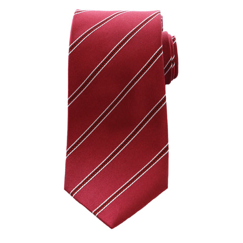 Power Play - Red Necktie with Red and White Stripes