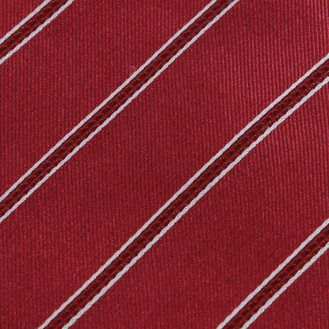 Power Play - Red Necktie with Red and White Stripes