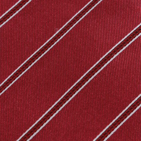 Power Play - Red Necktie with Red and White Stripes