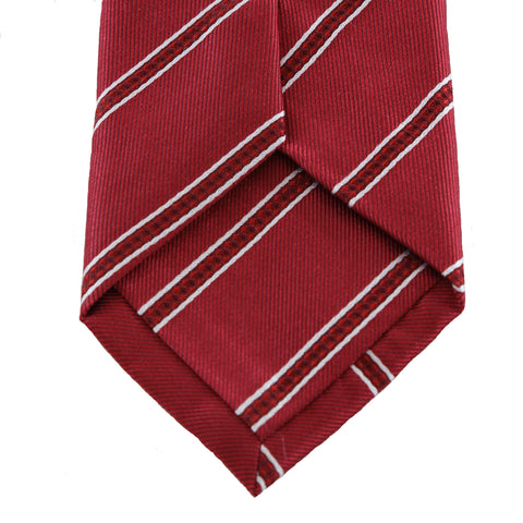 Power Play - Red Kids Necktie with Red and White Striped