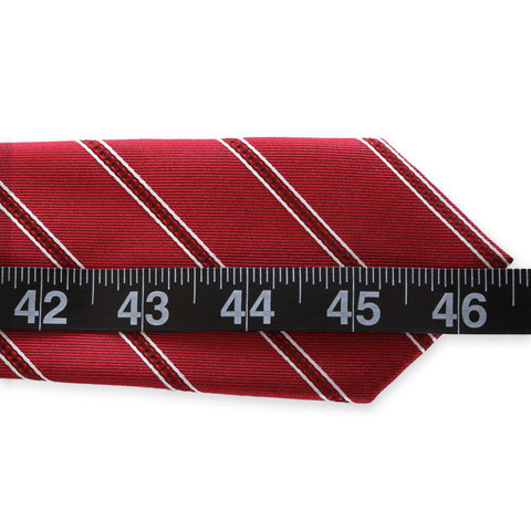 Power Play - Red Kids Necktie with Red and White Striped