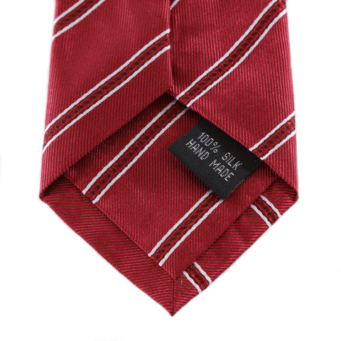 Power Play - Red Kids Zipper Tie with Red and White Stripes