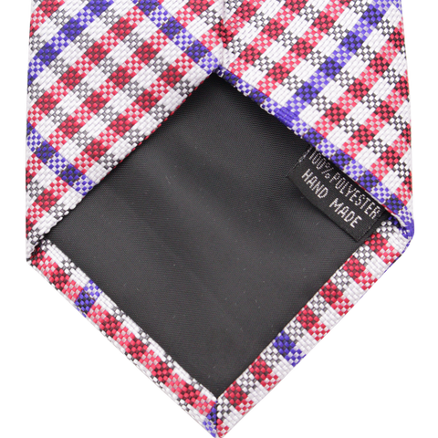 Patriot - Red, White, and Blue Gingham Patterned Necktie