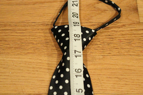 Black Dotted Zipper Tie with White Dots