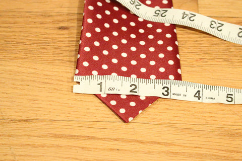 Red Dotted Zipper Tie with White Dots